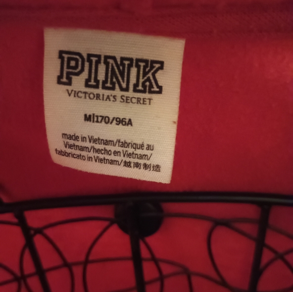 VICTORIA'S SECRET PINK Red and Black Hoodie Sweater - Picture 4 of 4